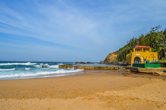 Thompsons Bay Beach, Picturesque Sandy Beach In A Sheltered Cove With A Tidal Pool In Shaka's Rock, Dolphin Coast Durban North KZN South Africa