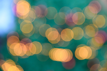 Defocused coloured lights