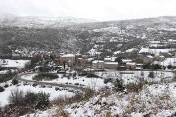 Pueblo nevado