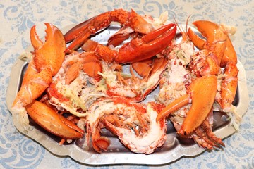 Plateau de homard - Crustacé semi décortiqué