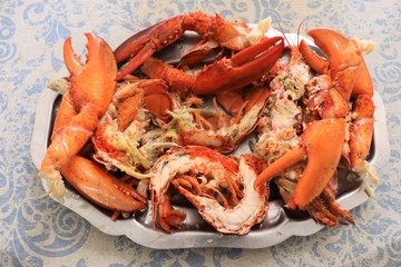 Plateau de homard - Crustacé semi décortiqué