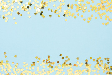 Star shaped golden glitter abstract background