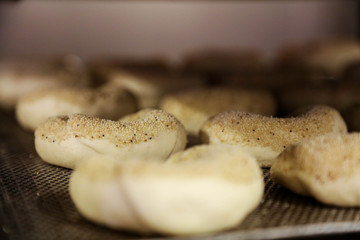 Unbaked pastry on bake plate ready for heating