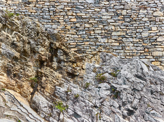 Beautiful rustic castle wall in poster size