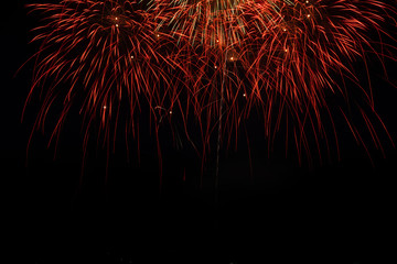 firework for celebration at New Year and copy space.celebration and anniversary concept