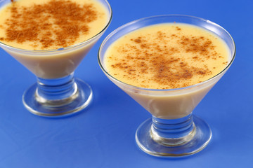 Custard, sweet and creamy dessert.