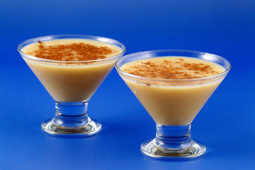 Custard, sweet and creamy dessert.