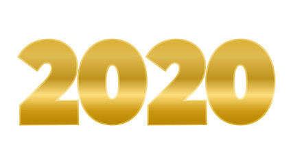 2020 Happy New Year logo text design