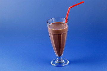 chocolate milkshake, sweet drink made with cow's milk.