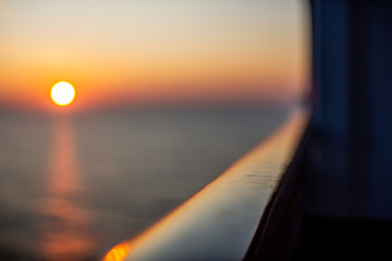 sunset sur le bateau de croisière