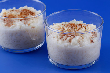 Rice pudding, very sweet and creamy dessert.