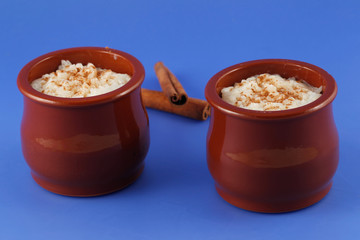 Rice pudding, very sweet and creamy dessert.