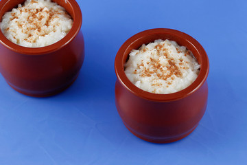 Rice pudding, very sweet and creamy dessert.