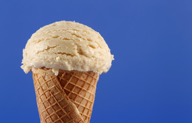 Turron ice cream, cold and very sweet dessert.