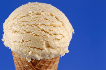Turron ice cream, cold and very sweet dessert.