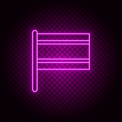 thailand, country, flag. Pink neon vector icon. Transparent background