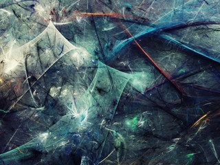 blue abstract fractal background 3d rendering illustration