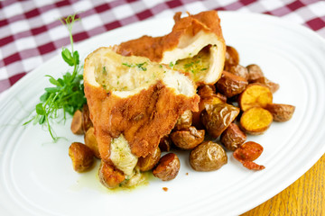 Chicken dish on a restaurant table