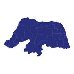 rio grande do norte High Quality map is a state of Brazil