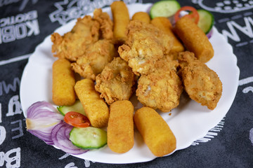 Chicken dish on a restaurant table