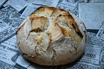Pan de masa madre con centeno hecho en casa