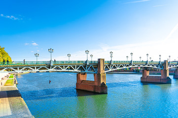 Garonne river and Dome de la Grave in Toulouse, France