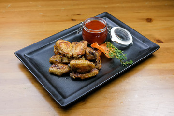 Chicken dish on a restaurant table