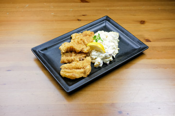 Chicken dish on a restaurant table