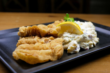 Chicken dish on a restaurant table