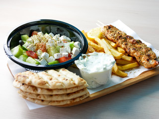 Chicken dish on a restaurant table