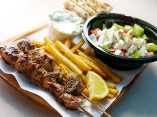 Chicken dish on a restaurant table