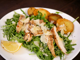 Chicken dish on a restaurant table