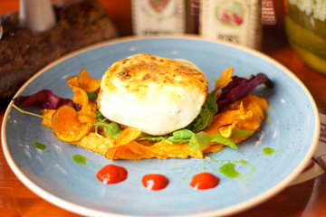 Chicken dish on a restaurant table