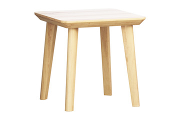 Modern wood rectangular coffee table. 3d render.