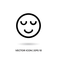 Thankful emoji, smile vector icon in modern design style for web site and mobile app