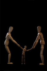 Mannequins and architectural game pieces