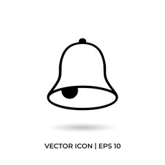 Bell vector icon in modern design style for web site and mobile app