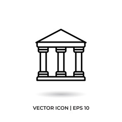 Museum vector icon in modern design style for web site and mobile app