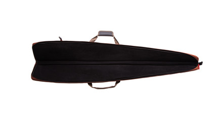 Black soft case for guns isolated for white
