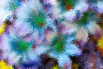 color texture from distortion and abstraction from a bouquet of flowers