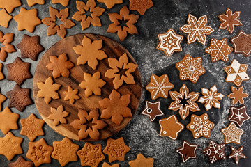 Collection of various gingerbread stars