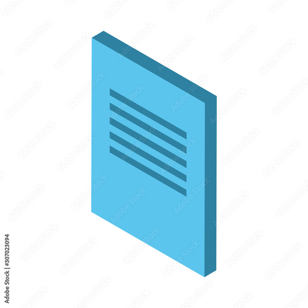 Poster paper document file isolated icon