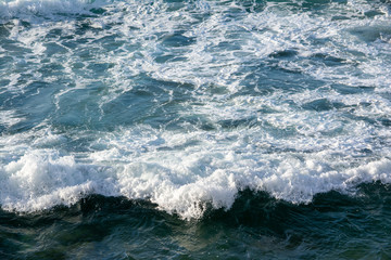Fresh wave of sea in the mediterranean