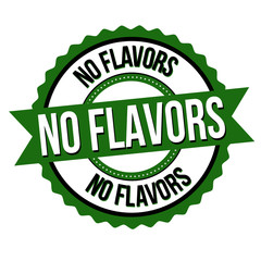 No flavors label or sticker