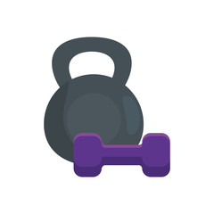 set of dumbbell equipment gym isolated icon vector illustration design