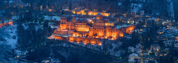 Heidelberg castle in winter