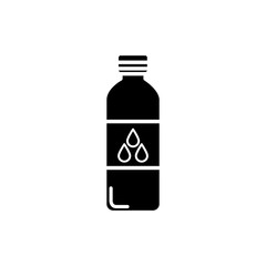 silhouette of bottle water plastic isolated icon vector illustration design