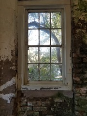Fototapeta na wymiar window, wall, old, house, architecture, building, glass, wood, home, frame, wooden, vintage, brick, white, exterior, windows, green, detail, interior, antique, room