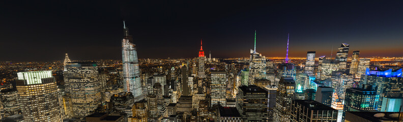 Fototapeta na wymiar New York City manhattan buildings skyline 2019 November