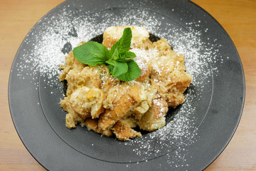 Dessert on a restaurant table